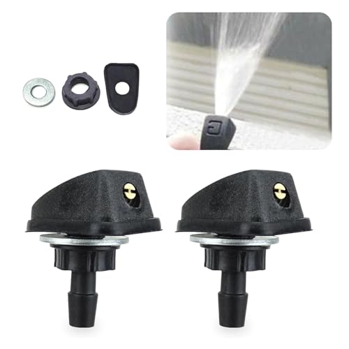 UGSHY 2 PCS Windshield Washer Nozzles 031 Adjustable Wiper Spray Washer Kit Front Windshield Sprayer Nozzle Replacement Parts Universal for Most Cars Trucks and Vans Black - Image 1