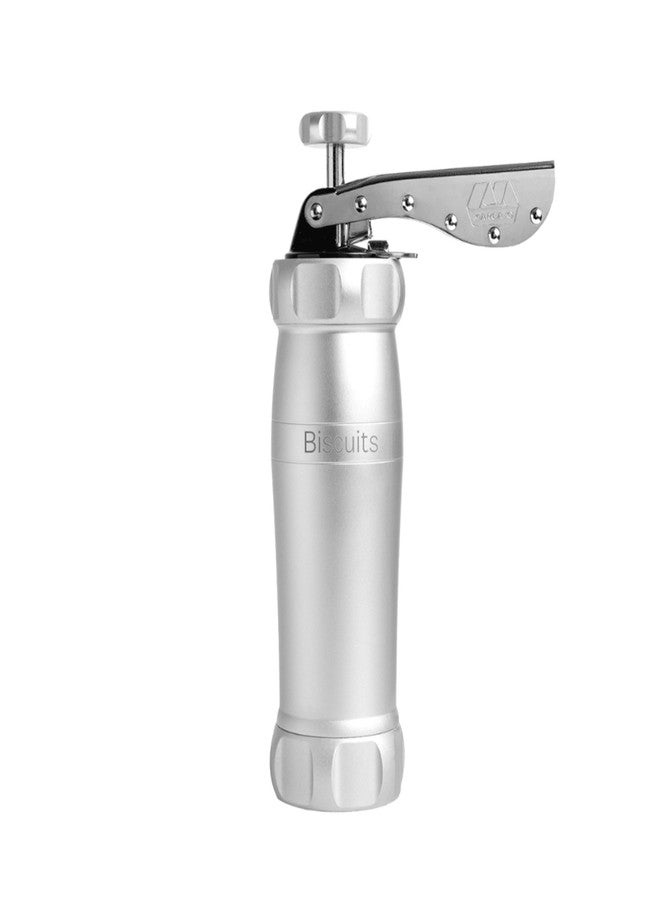 Marcato Biscuit Cookie Press Design Line, Silver. MADE IN ITALY, 20 Shapes, 2 Cookie Sizes, Anodized Aluminum, Easy to Use & Clean, Fast Homemade Cookie Maker - Image 1