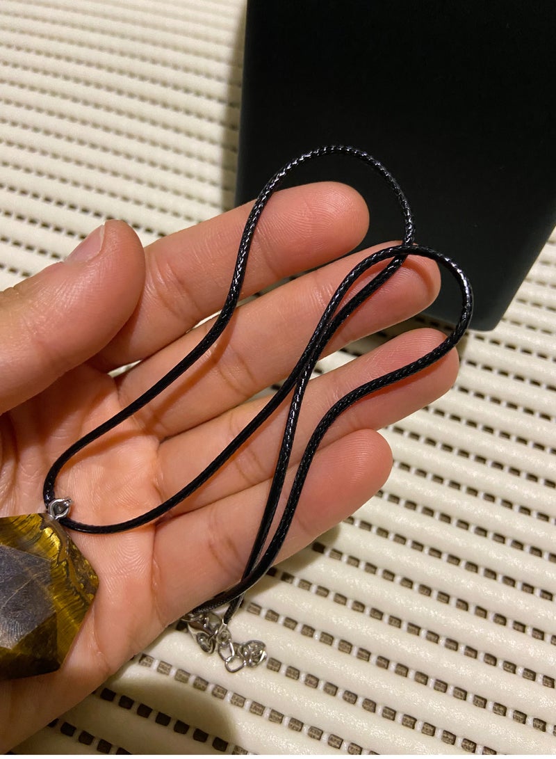 جوليري إيفريداي سلسال للجنسين بتعليقة من الحجر الطبيعي عين النمر مقاس السلسال 45 + 5 سم. - Image 5