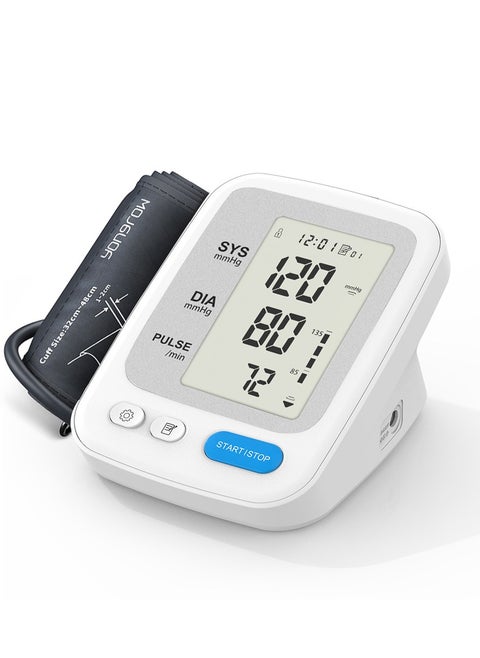 Blood Pressure Monitor Upper Arm Digital BP Machine for Adults Automatic Cuff with Memory and Pulse Rate