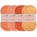 BambooMN JubileeYarn Cotton Select Yarn 50gSkein Sport Weight Shades of Orange 4 Skeins - Image 2
