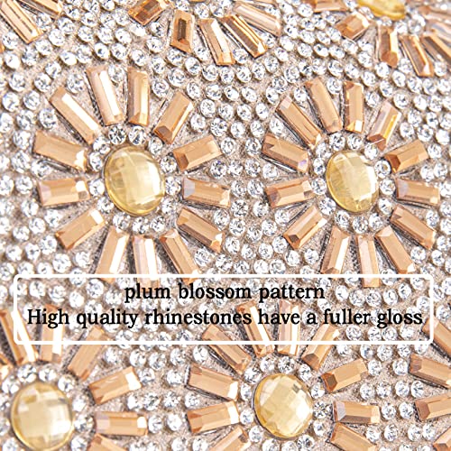 BBTT.ful Shoulder Bags Crossbody Bag Purses Handbags Crystals Rhinestone Evening Bag for Women Clutch Purse with Chain (champagne) - Image 4