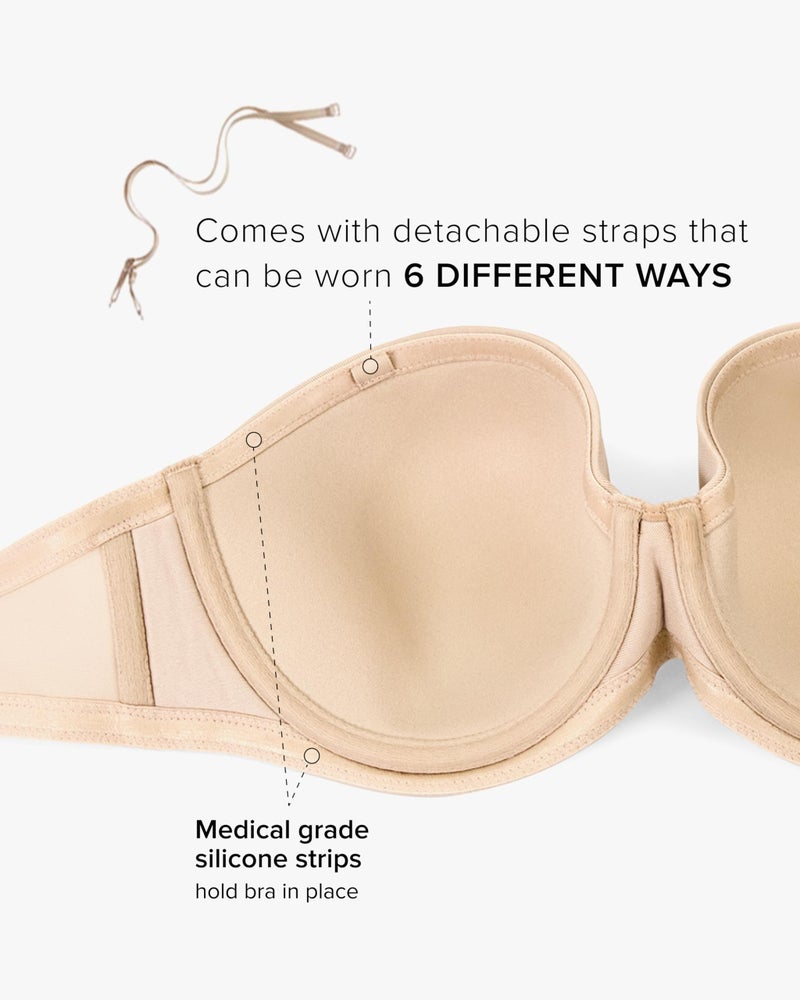 Wacoal Womens Red Carpet Full Busted Strapless Convertible Bra, Roebuck, 36D - Image 3