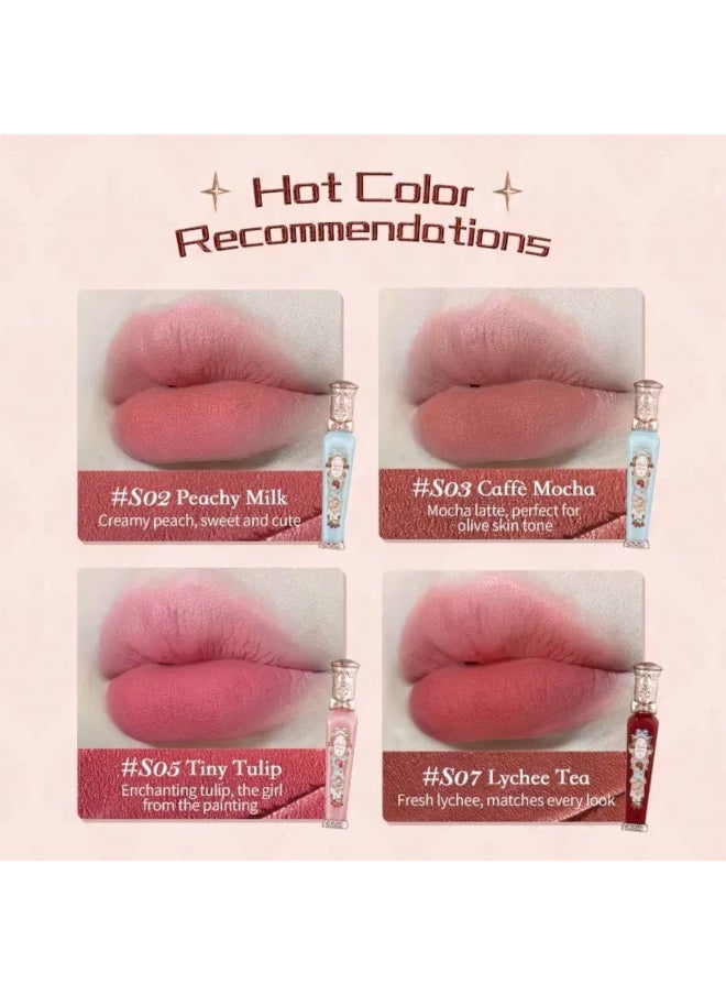 Flower Knows Strawberry Rococo Series Cloud Lip Cream Lipstick 03 Caffe Mocha  - Image 5
