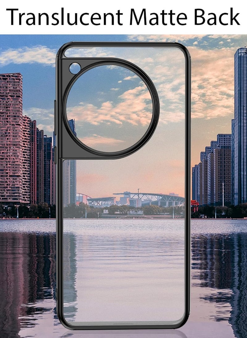 AROAQ Shield Frosted Acrylic Back Shock Proof Case Cover for OnePlus 12 (Black) - Image 2