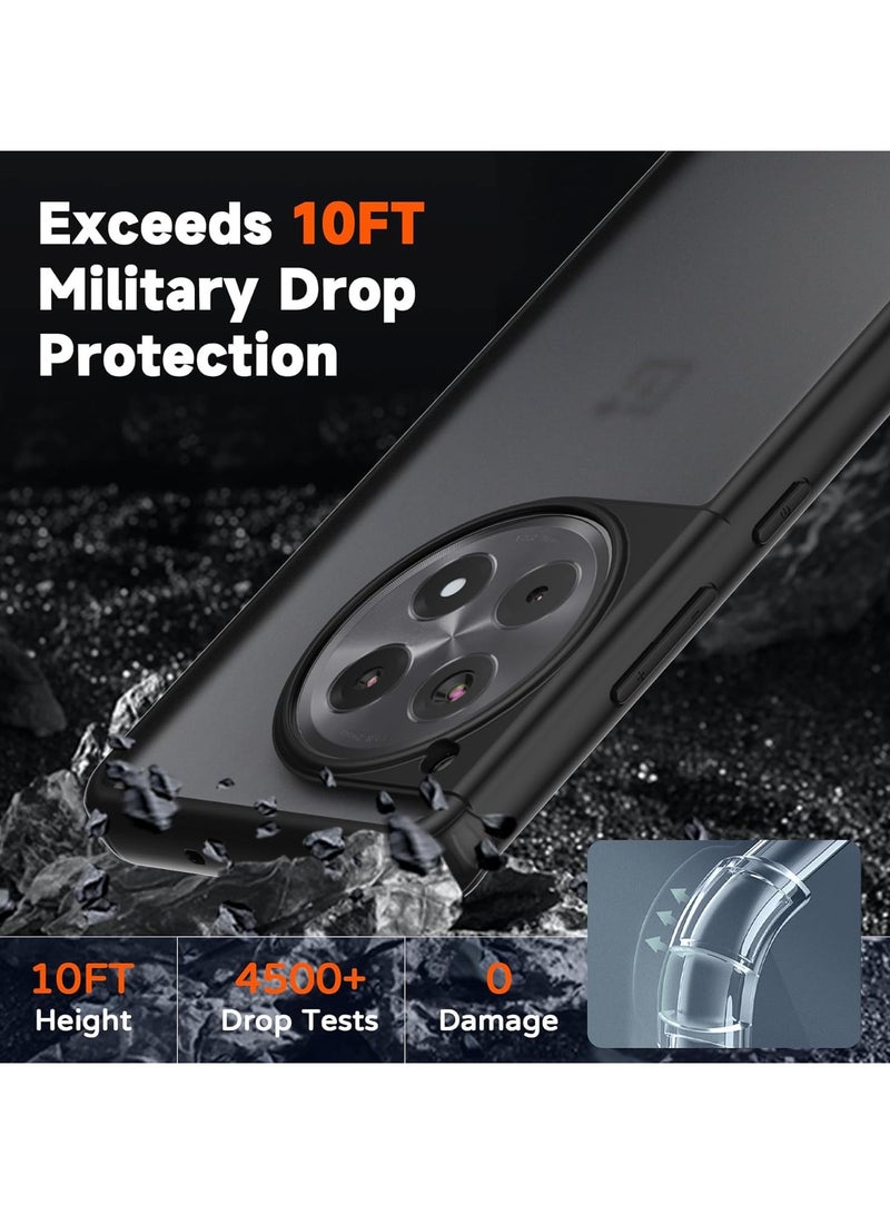 AROAQ Shield Frosted Acrylic Back Shock Proof Case Cover for OnePlus 12 (Black) - Image 4