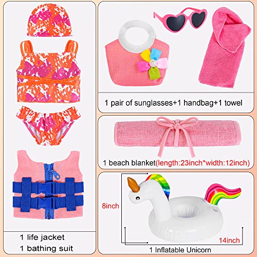 ebuddy 18 inch Doll Clothes and Accessories - Beach Themed Playsets Diving Suit (No Doll) - Image 2