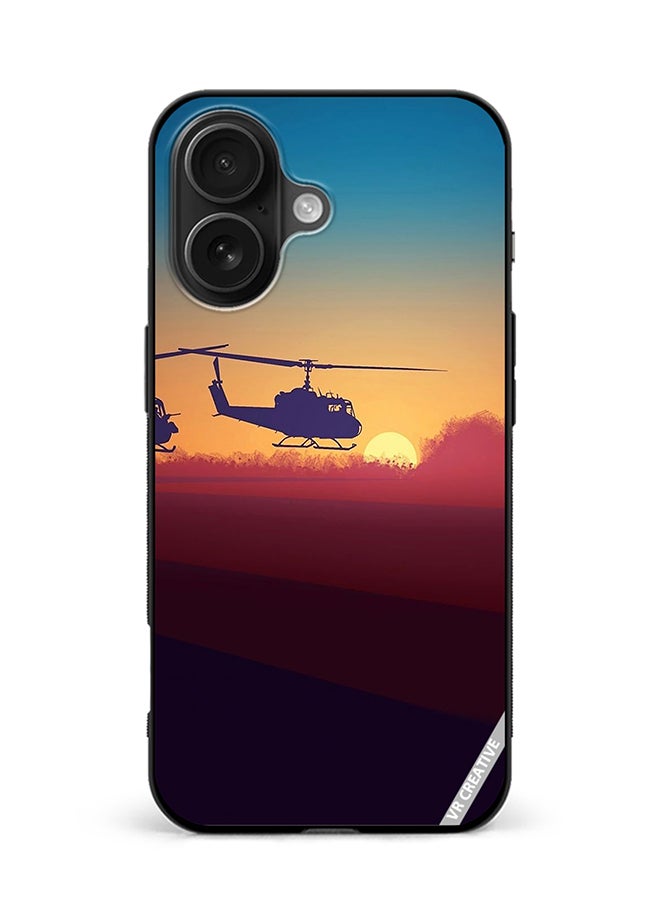 VR CREATIVE Protective Case Cover For Apple iPhone 16 Plus Military Choppers Design Multicolour