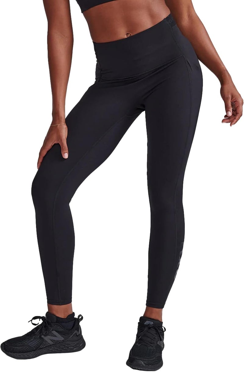 2XU Women's Form Stash Hi-Rise Compression Tight - Performance Activewear for Training, Improved Recovery - Black/Black - Image 1