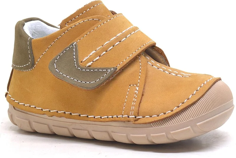 Rakerplus Popeye Genuine Leather Tan First Step Unisex Baby Shoes