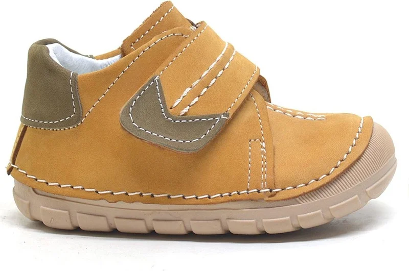 Rakerplus Popeye Genuine Leather Tan First Step Unisex Baby Shoes