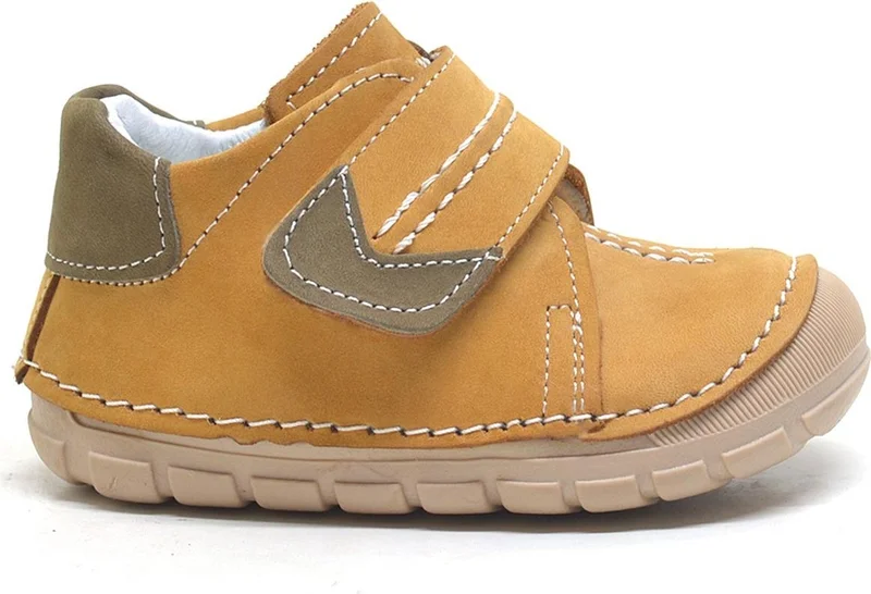 Rakerplus Popeye Genuine Leather Tan First Step Unisex Baby Shoes
