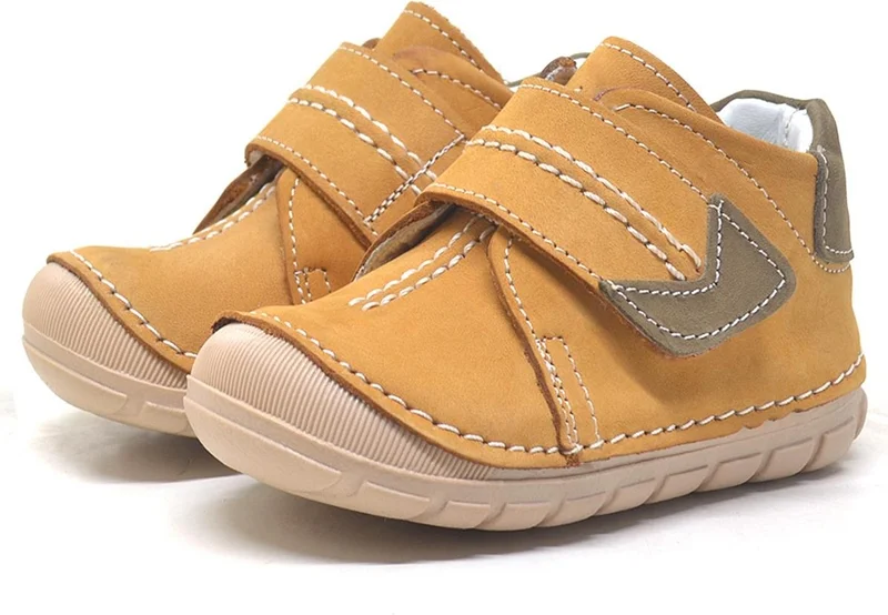 Rakerplus Popeye Genuine Leather Tan First Step Unisex Baby Shoes