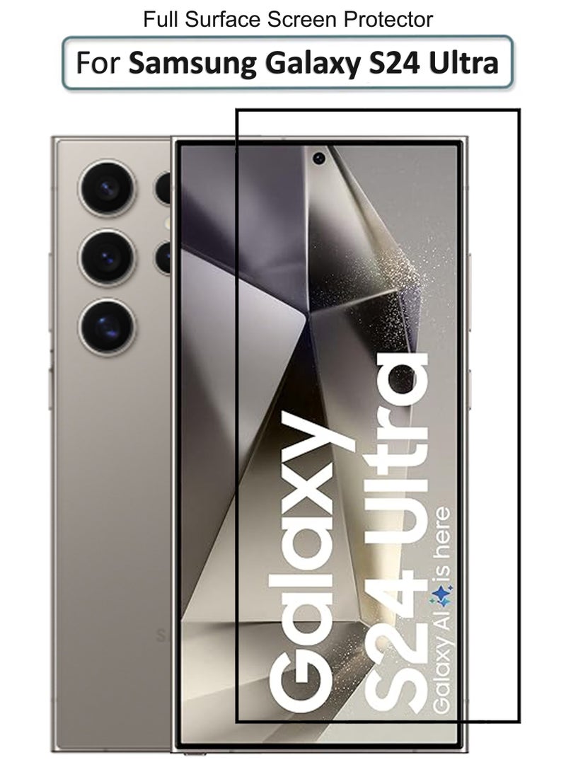 For Samsung Galaxy S24 Ultra - Tempered Glass Screen Protector - Advanced Border-Less Full Edge to Edge ,Shatterproof , High Responsiveness , Higher Transparency , Quick to Install ,Anti-scratch and Bubble-free Screen Protector - Image 1