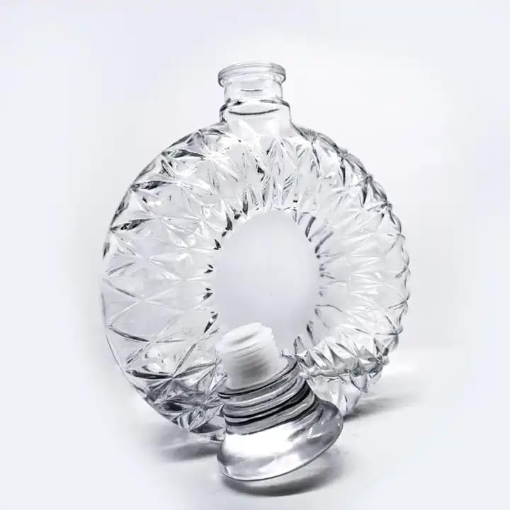 DRAMIQ® European Style Glass Decanter Storage Container for Storing and Drinking Alcohol,Liquor, Whisky, Vodka, Scotch, Wine, Rum, Brandy, Champagne, Tequila, Juice-500 ML - Image 3