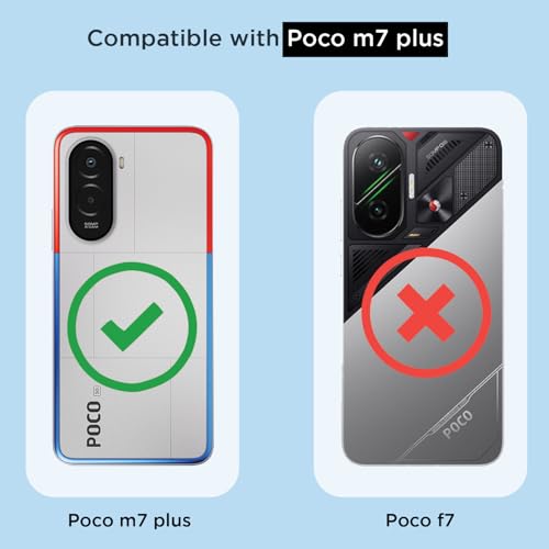 Pikkme Back Cover for Poco M7 Plus 5G PC + TPU Clear Transparent Raised Edges Shockproof Protective Phone Bumper Case(Transparent) - Image 4