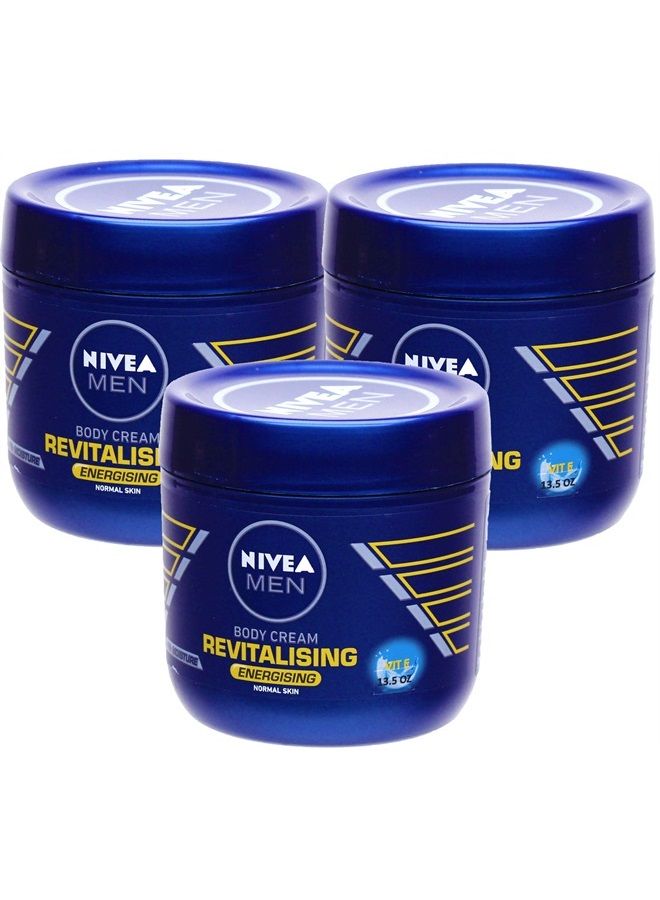 Nivea Nivea Men Revitalising Body Cream - 13.5 Fl Oz / 400 mL x 3 Pack