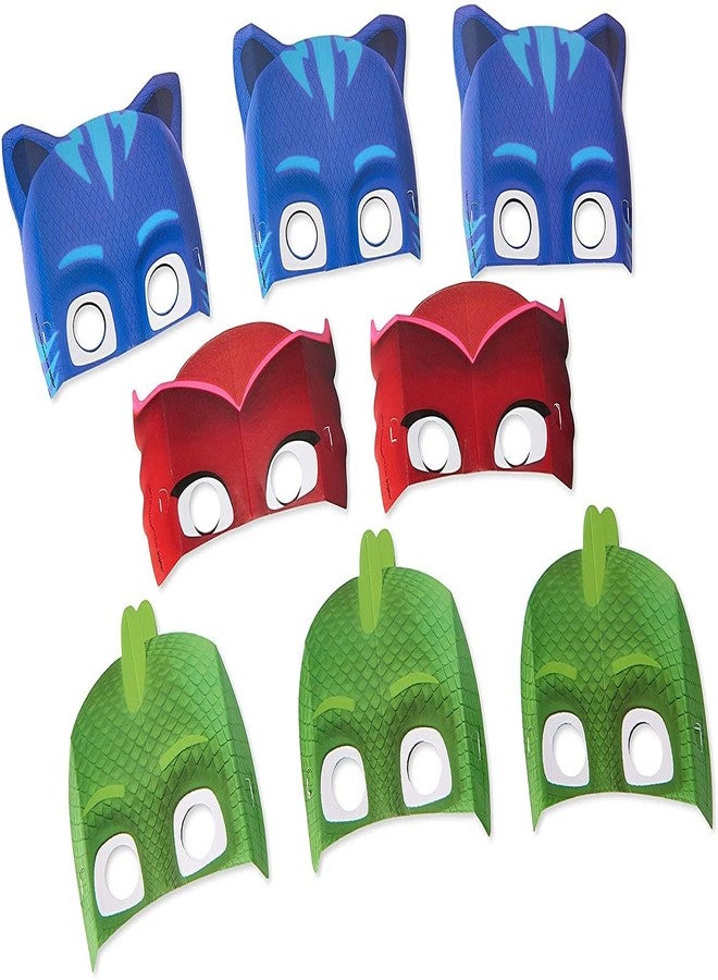 Amscan PJ Masks Birthday Party Supplies Bundle includes 8 Party Paper Masks, 8 Party Blowouts, 1 Dinosaur Sticker Sheet - Image 2