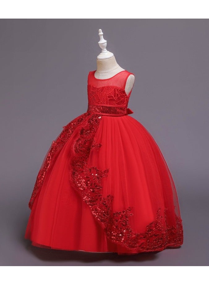D'Daniela Red Sequin Gown Dress - Image 2