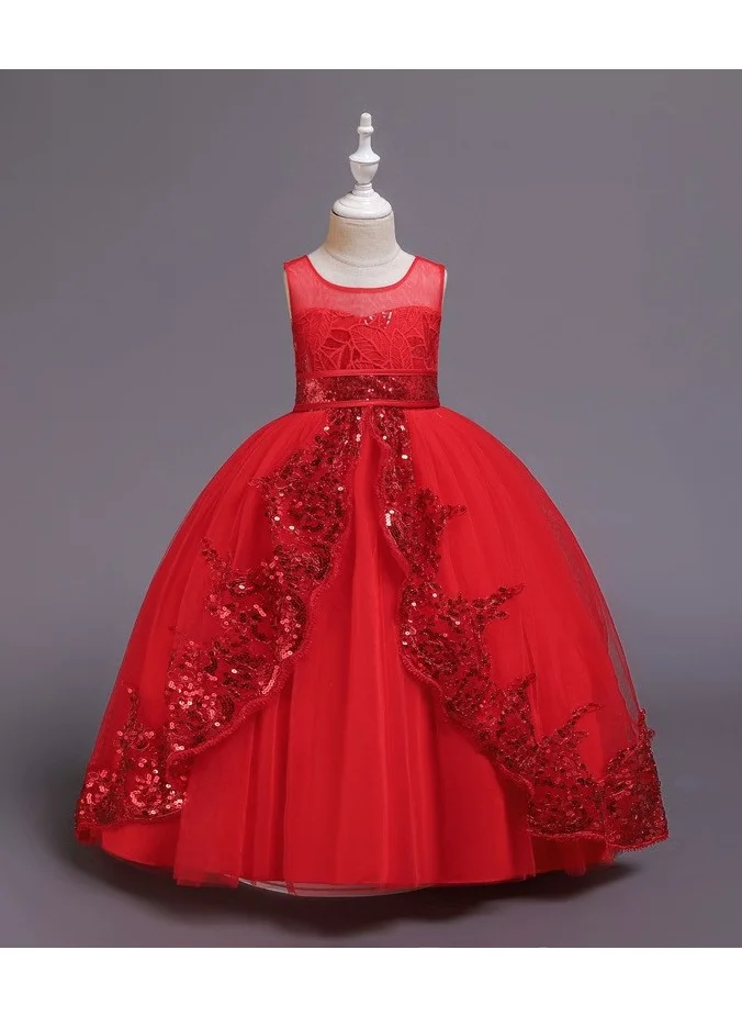 D'Daniela Rose Princess Red Color Party Dress