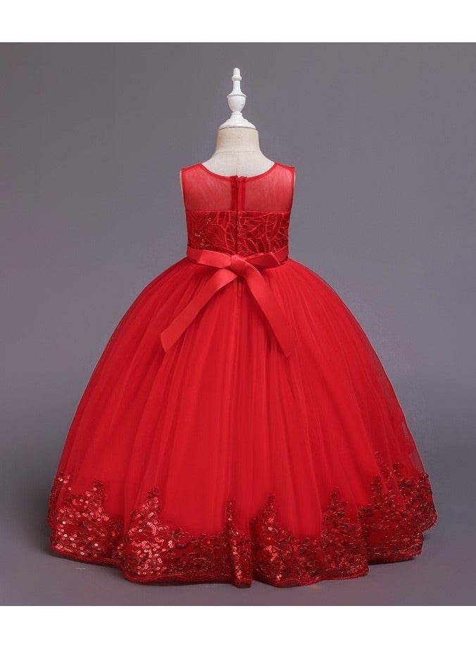 D'Daniela Red Sequin Gown Dress - Image 3
