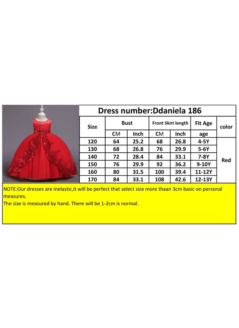 D'Daniela Red Sequin Gown Dress
