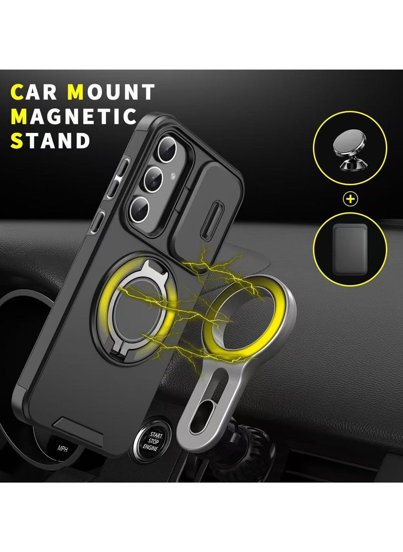 DKNG Samsung Galaxy A56 Case, Specially Designed for Galaxy A56 5G Phone Case, Heavy Duty Shockproof Case, Phone Holder with Ring and Camera Lens Protector Sliding Window CaseBlue  - Image 2