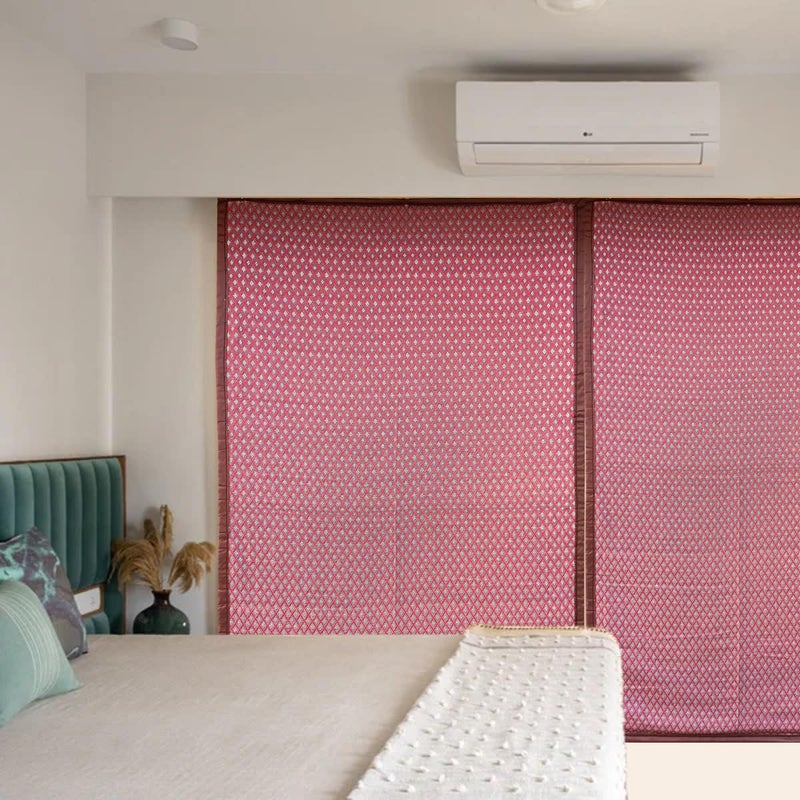 Aangad Bamboo Curtain with Parachute Nylon Fabric 100 Waterproof 98 Light Blockage 97 Micro Dust Proof Curtain Ideal for Office Outdoors Home 4 ft X 7 Ft - Image 2