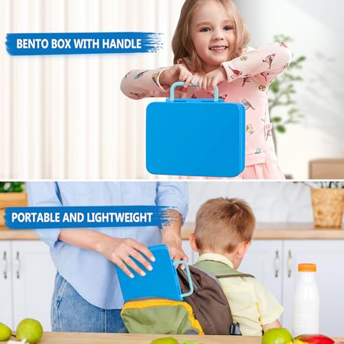 JOOPETALK Chill Bento Lunch Box for Kids Adult with Ice Pack,6-Compartment Reusable Leak-proof Lunch Container for Girls Boys to School,Keep Food Cold&Fresh,Dishwasher & Freezer Safe - Image 5