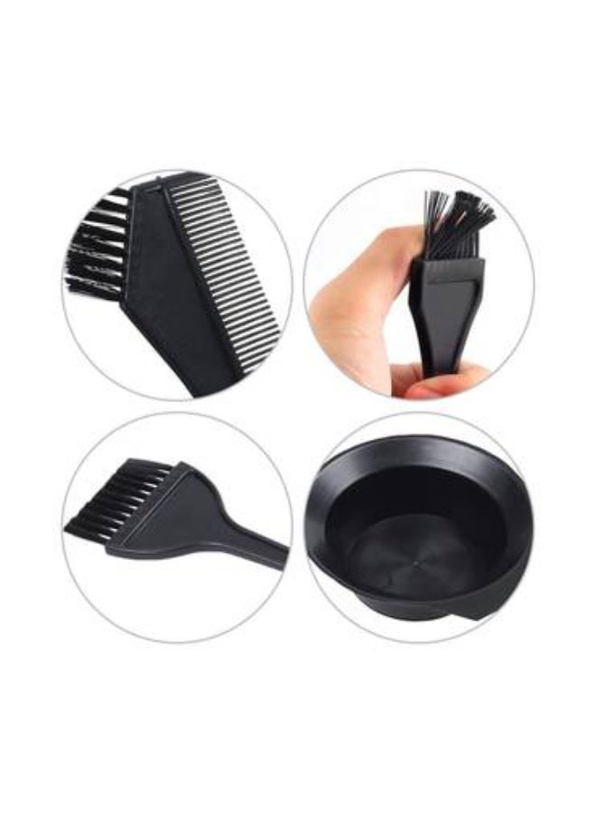 4-Piece Hair Coloring Kit with Mixing Bowl, 3 Professional Dye Brushes and Sectioning Comb for Hair Dye Application, Suitable for Home and Salon Use - Image 4