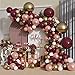 BALONAR 140Pcs DIY Burgundy Garland Balloons Kits with 1812105Inch Metallic Chrome Balloons for Birthday Party Celebration Graduation Wedding Baby Shower Ceremony Anniversary Balloon Chain Burgundy - Image 3