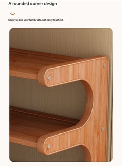 LEDIN Bamboo Shoe Rack 6-Tier Shoe Storage Organizer Entryway Shoe Shelf Open Desk Shelves Desk Top Organizer Shelf Multifunction Storage Rack Display Shelf Bookshelf for Home  - Image 3