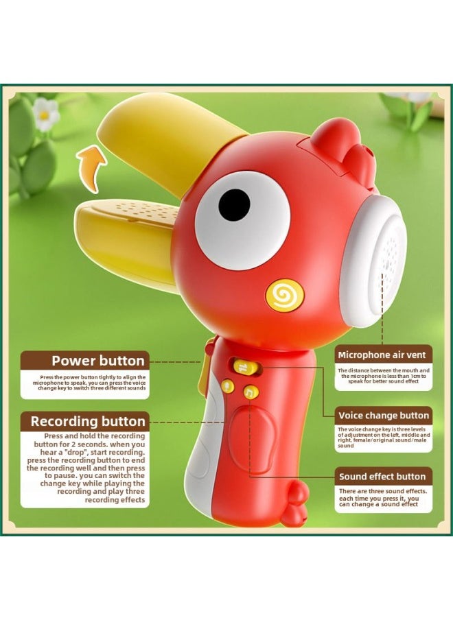 Generic - Peco Peco Voice Changer Cartoon Imitation Tongue Learning Machine Creative Repeater Children Baby Learning To Talk Color Box-Color:[changing Big Mouth Yellow Bird] Chinese Color Box - Image 1
