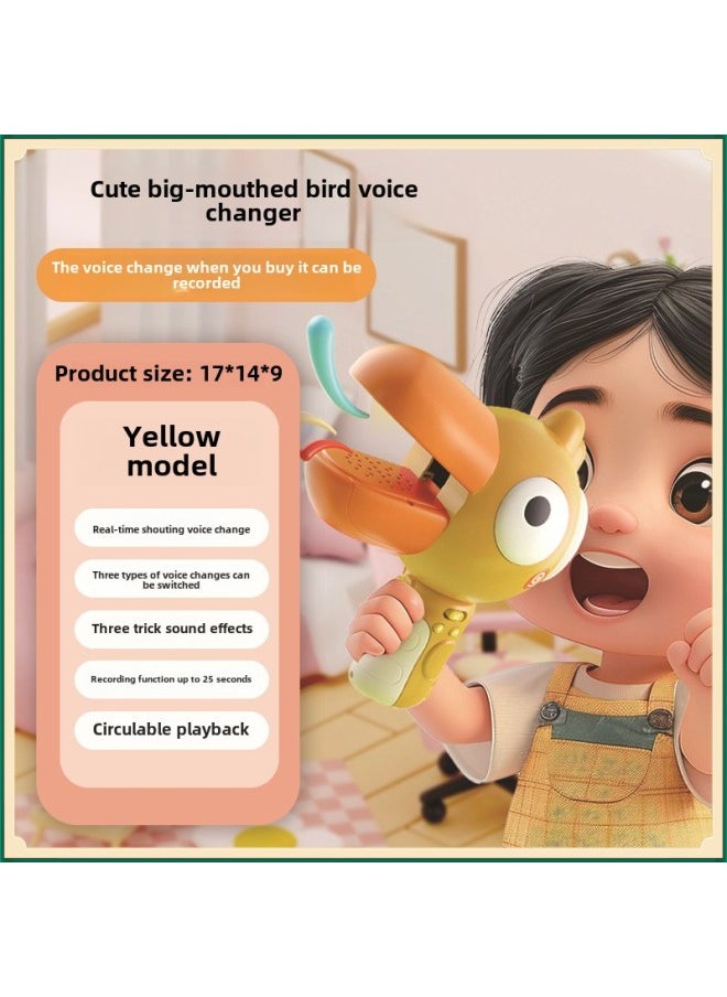 Generic - Peco Peco Voice Changer Cartoon Imitation Tongue Learning Machine Creative Repeater Children Baby Learning To Talk Color Box-Color:[changing Big Mouth Yellow Bird] Chinese Color Box - Image 1