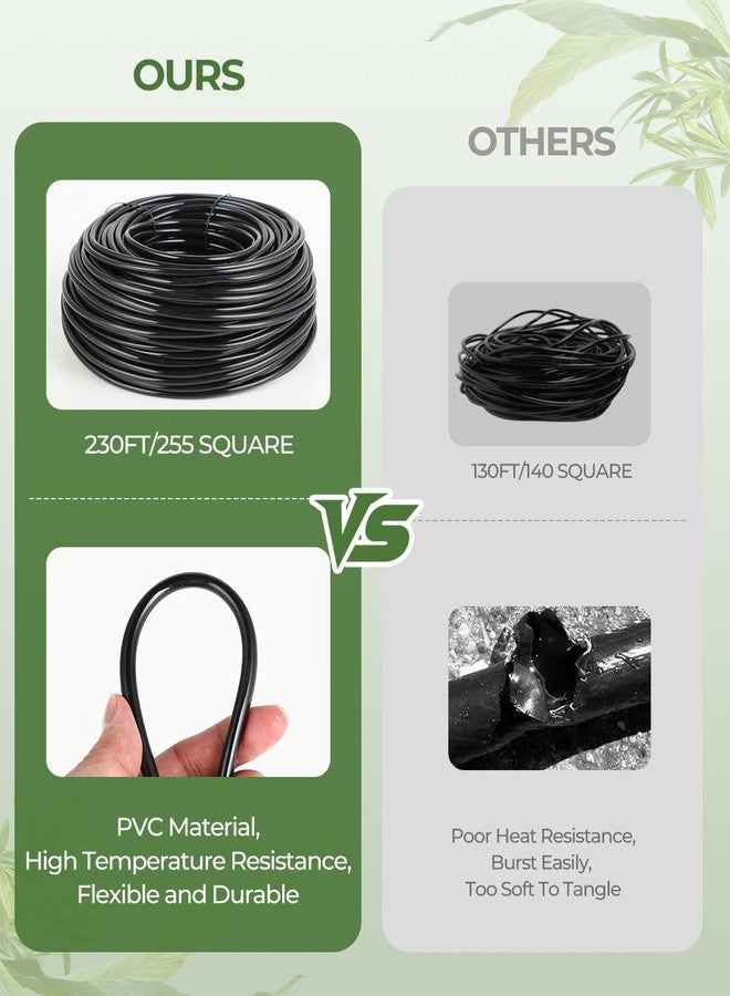 Toki-dot Drip Irrigation System for Watering Garden: 230FT Misting Sprinkler DIY Devices with Tubing Hose for Indoor Plants Outdoor Flower Beds Raised Growing Lawn Tree Patio Hydroponic - Image 4