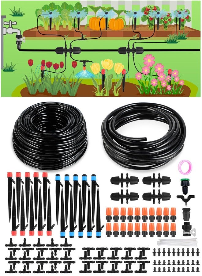 Toki-dot Drip Irrigation System for Watering Garden: 230FT Misting Sprinkler DIY Devices with Tubing Hose for Indoor Plants Outdoor Flower Beds Raised Growing Lawn Tree Patio Hydroponic - Image 1