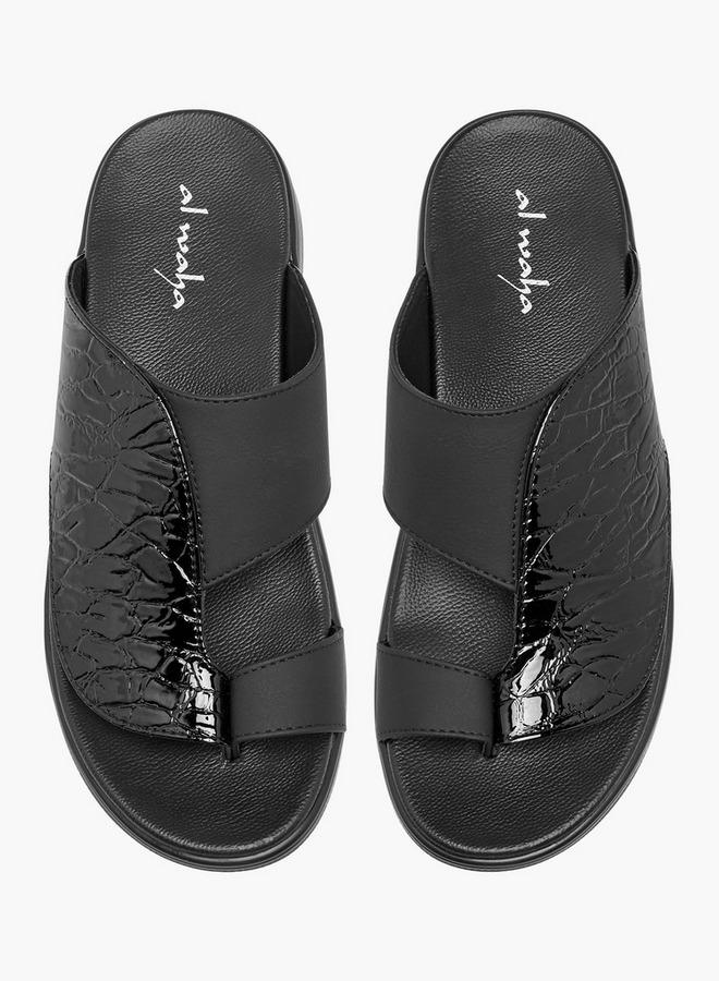 Al Waha Men Toe Loop Detail Arabic Sandals - Image 1