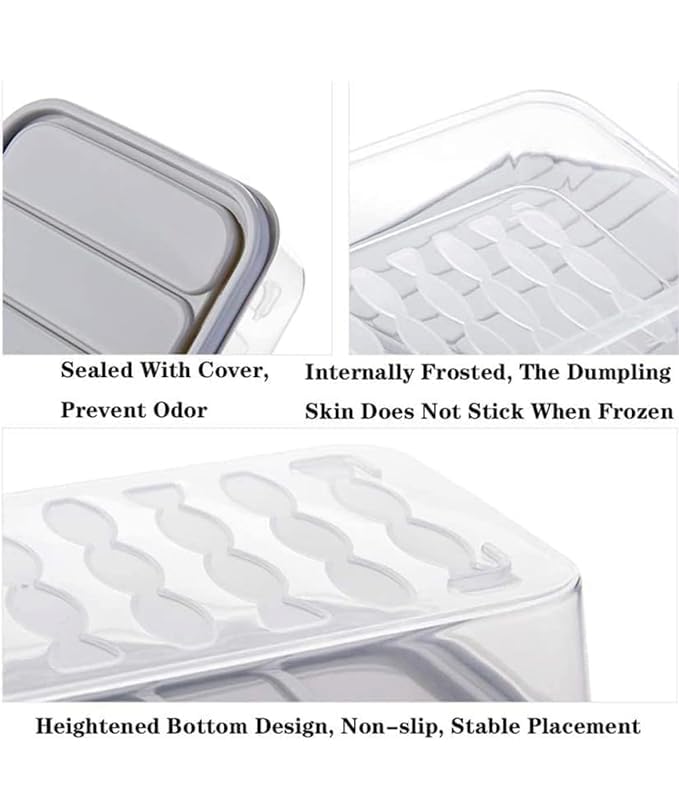 Kitchwell Fridge Storage Boxes Fridge Organizer Food Storage Container with Removable Drain Plate and Lid Fruits, Vegetables, Fish Fresh Longer Container Boxes (Pack Of 06, 1200 ML) - Image 5