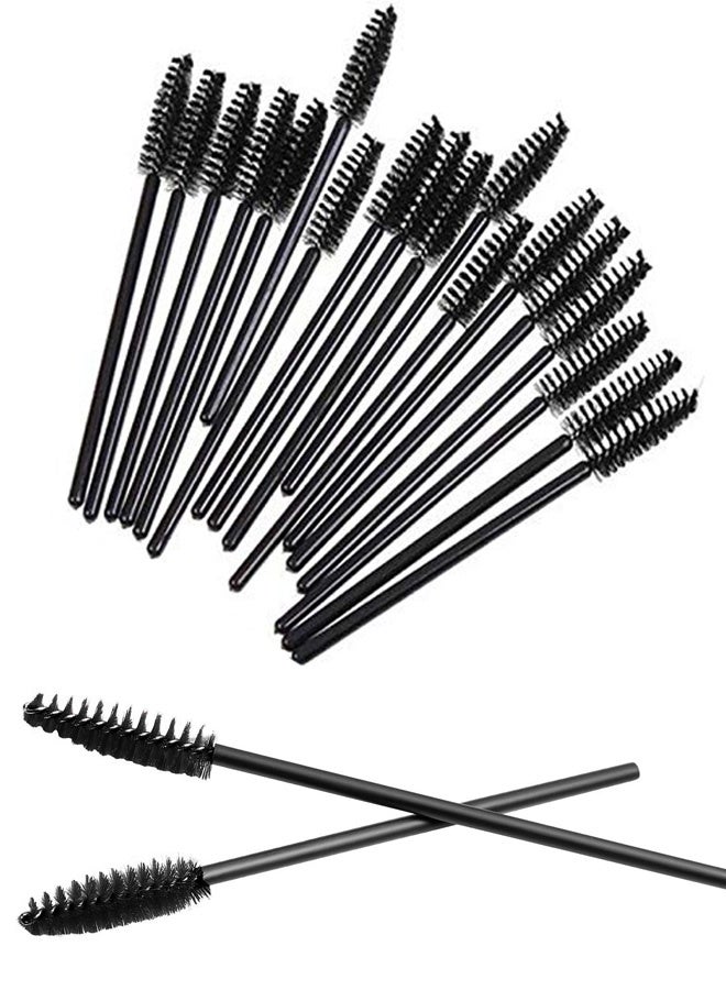 50Pcs Disposable Eyelash Mascara Brushes for Eye Lashes Extension Eyebrow and Makeup (Black) - Image 1