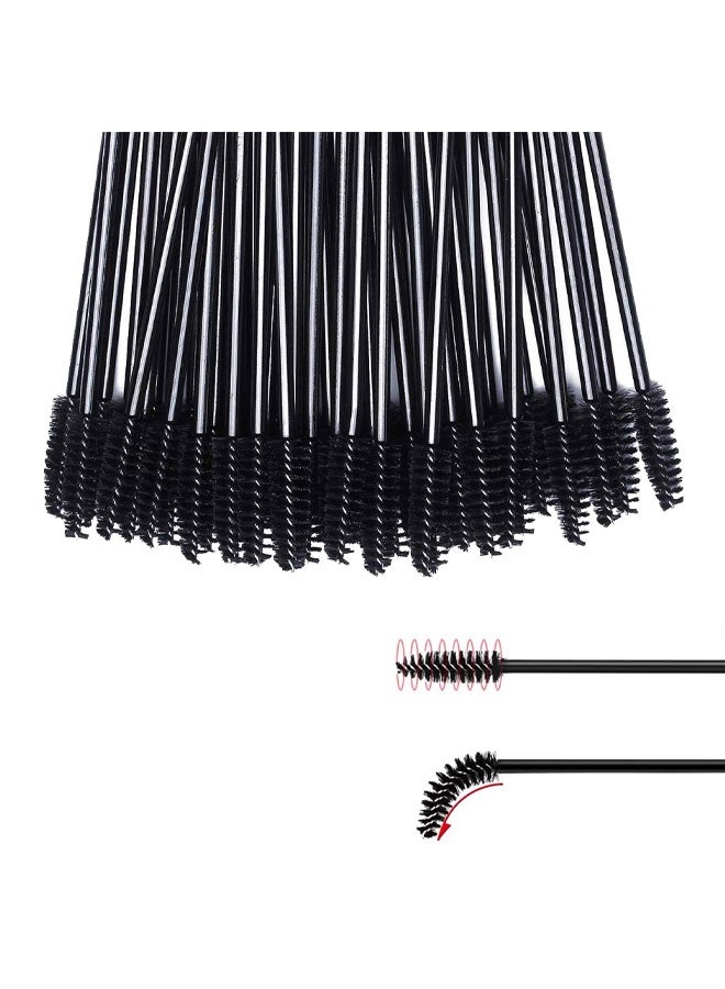 50Pcs Disposable Eyelash Mascara Brushes for Eye Lashes Extension Eyebrow and Makeup (Black) - Image 5