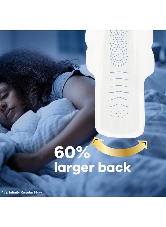 Always فوط إنفينيتي النسائية للنساء، مقاس 5، امتصاص فائق طوال الليل، عبوة متعددة، مع رغوة مرنة، بأجنحة، بدون رائحة، 22 قطعة × 6 عبوات (إجمالي 132 قطعة) - Image 4