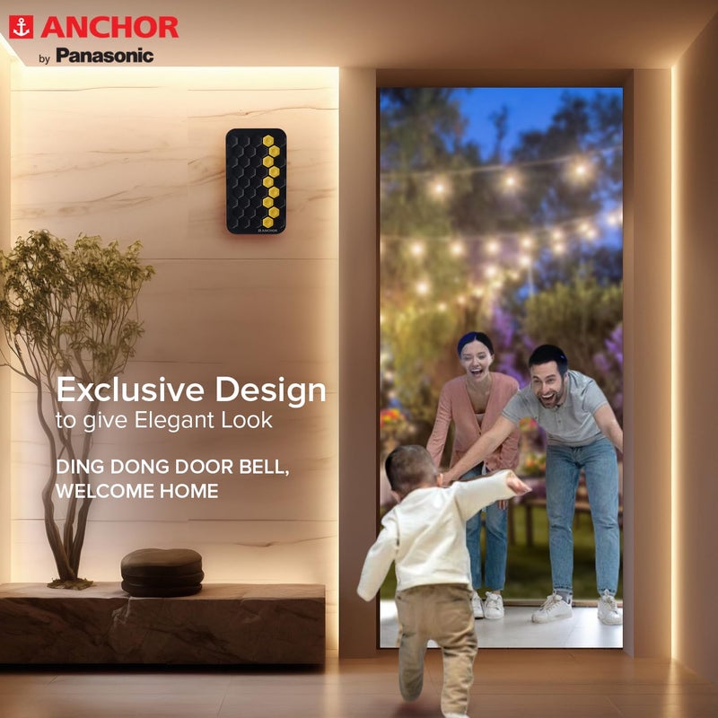Anchor by Panasonic Dual Tone Doorbell | Calling Bell for Home | Door Bell for Office, School (38916) - Image 3