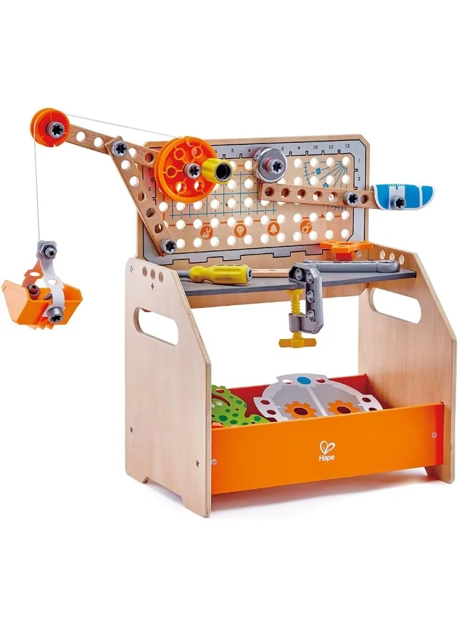 Hape Discovery Scientific Workbench | Kids Construction Toy, Children’S Workshop With Over 1 Possible Creations, Toys For Kids 4+