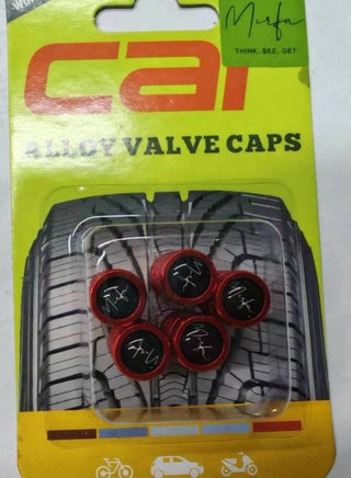 Anodized Alloy Tyre Air Valve Stem Caps (Red - Pack of 5) - view 3