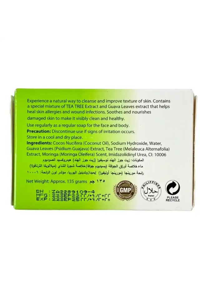 Renew صابون الأعشاب المضاد للأكسدة والمضاد للبكتيريا من الجوافة مع شجرة الشاي - 135 جرام - Image 2