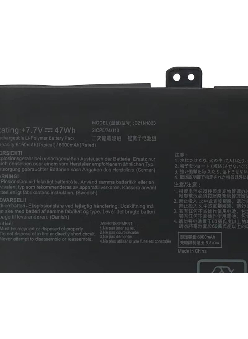 Terabyte REPLACEMENT 7.7V 47Wh C21N1833 Laptop Battery Compatible for Asus ZenBook 14 UM431 UM431DA UX431 UX431FA UX431FL UX431FN VivoBook S14 S431FA S431FL BX431FA S4500F U4500F Series - Image 2