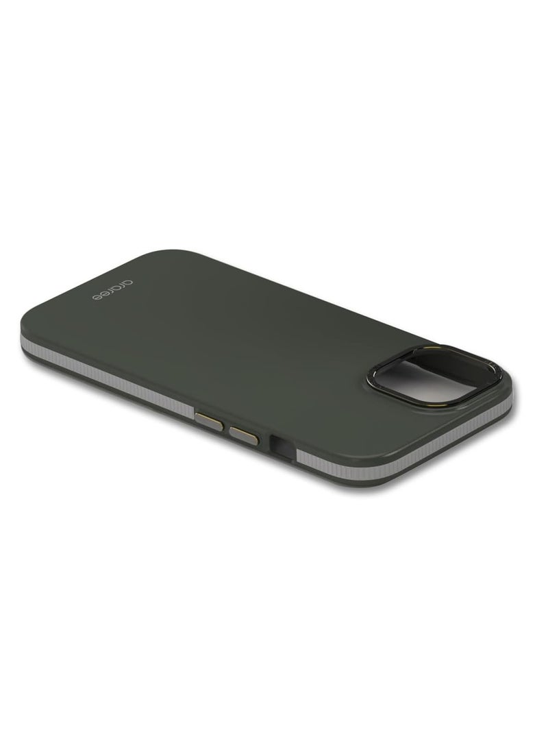 araree Araree iPhone 15 Pro Max Case Magsafe Compatible Smartphone Case AERO FRAME [Magsafe Magnetic Mounted, Metal, Durable, Polycarbonate Wireless Charging Compatible] Apple iPhone Cover - Dark Green - Image 4