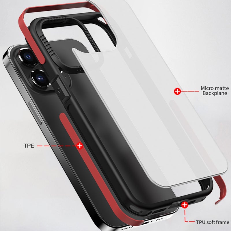 HuHa Protective Cover For iPhone 14 Plus TPE + TPU Shockproof Phone Case (Red) - Image 3