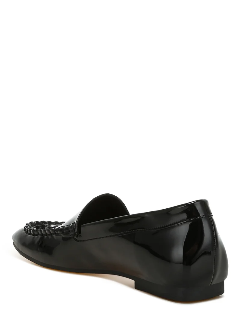 London Rag Patent Pleather Loafers in Black
