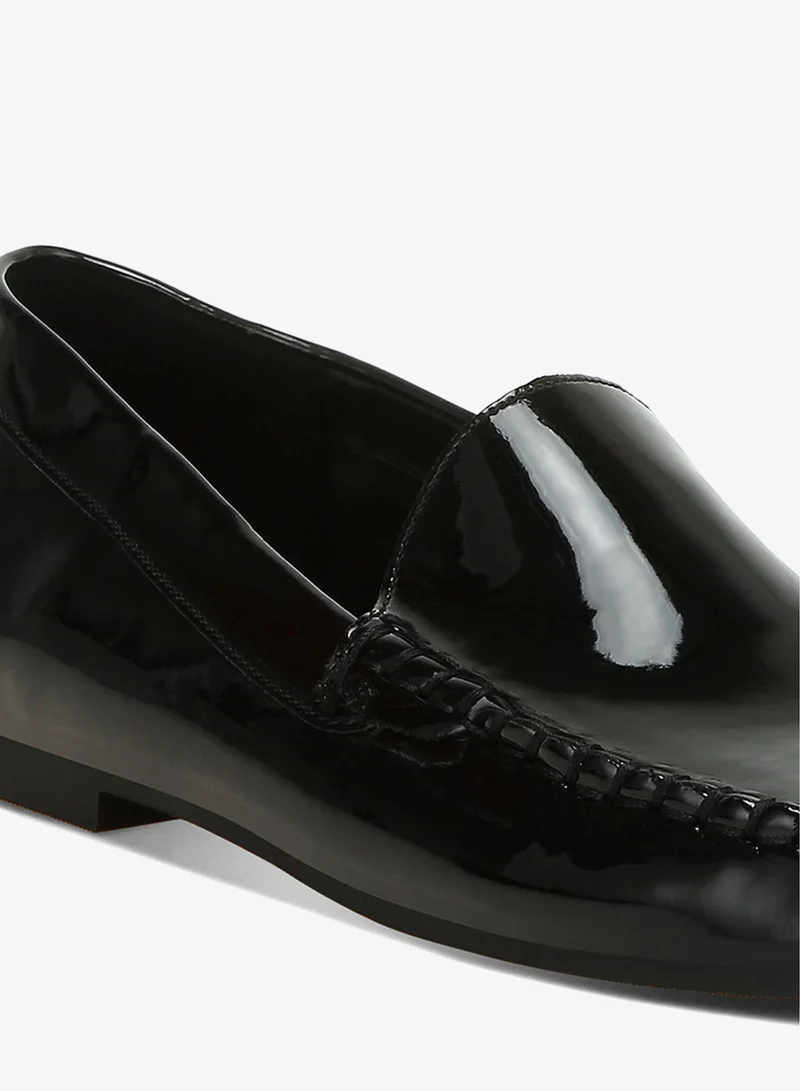 London Rag Patent Pleather Loafers in Black